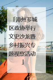 漳州芗城区政协举行文史沙龙暨乡村振兴专题视察活动