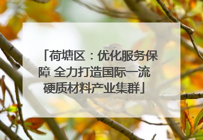 荷塘区：优化服务保障 全力打造国际一流硬质材料产业集群