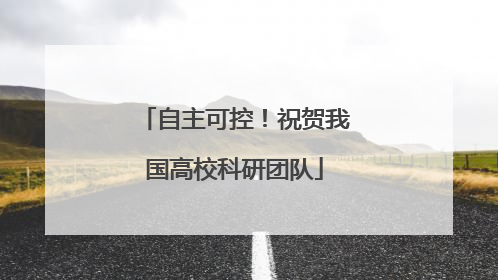 自主可控！祝贺我国高校科研团队