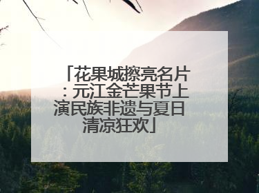 花果城擦亮名片：元江金芒果节上演民族非遗与夏日清凉狂欢
