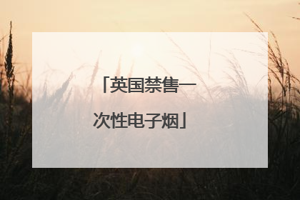 英国禁售一次性电子烟