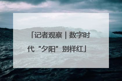 记者观察|数字时代“夕阳”别样红
