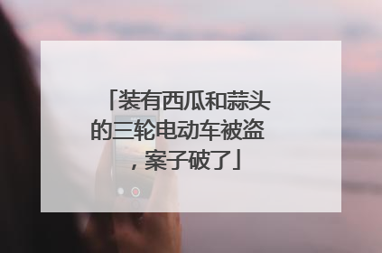 装有西瓜和蒜头的三轮电动车被盗，案子破了