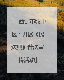 西宁市城中区：开展《民法典》普法宣传活动
