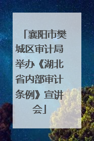 襄阳市樊城区审计局举办《湖北省内部审计条例》宣讲会