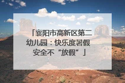襄阳市高新区第二幼儿园：快乐度暑假 安全不“放假”