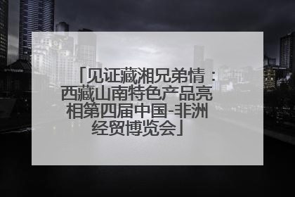 见证藏湘兄弟情：西藏山南特色产品亮相第四届中国-非洲经贸博览会