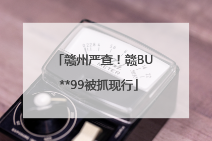 赣州严查！赣BU**99被抓现行