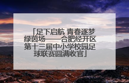 足下启航 青春逐梦绿茵场——合肥经开区第十三届中小学校园足球联赛圆满收官