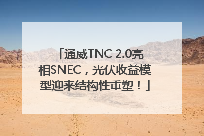 通威TNC 2.0亮相SNEC，光伏收益模型迎来结构性重塑！
