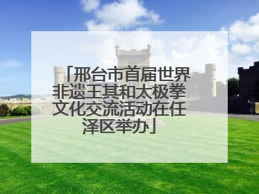 邢台市首届世界非遗王其和太极拳文化交流活动在任泽区举办