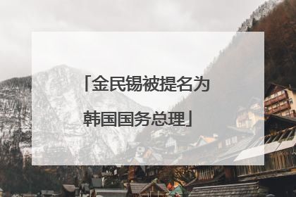 金民锡被提名为韩国国务总理