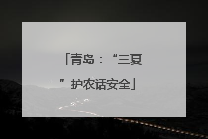 青岛：“三夏”护农话安全