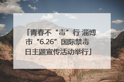 青春不“毒”行 淄博市“6.26”国际禁毒日主题宣传活动举行