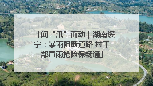 闻“汛”而动｜湖南绥宁：暴雨阻断道路 村干部冒雨抢险保畅通