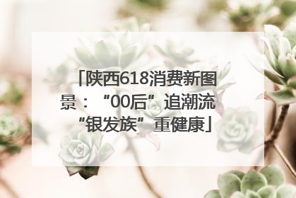 陕西618消费新图景：“00后”追潮流 “银发族”重健康