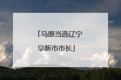 马原当选辽宁阜新市市长