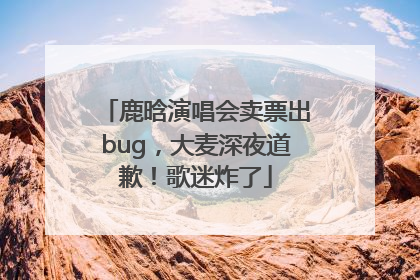 鹿晗演唱会卖票出bug，大麦深夜道歉！歌迷炸了