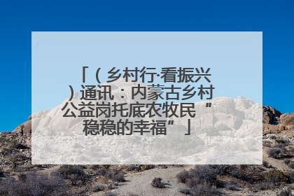 （乡村行·看振兴）通讯：内蒙古乡村公益岗托底农牧民“稳稳的幸福”