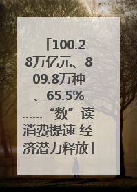 100.28万亿元、809.8万种、65.5%……“数”读消费提速 经济潜力释放