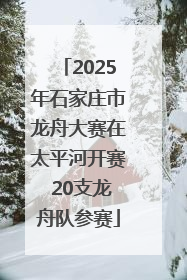 2025年石家庄市龙舟大赛在太平河开赛 20支龙舟队参赛