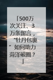500万次关注、3万条留言，“牡丹包裹”如何助力菏泽破圈？