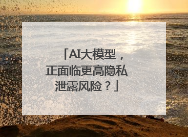 AI大模型，正面临更高隐私泄露风险？